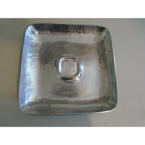 Towle Silversmiths Since 1690 Made In India Tray with Center Section Hammered Ch